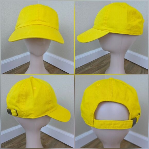 🩵NWOT Yellow Unisex Adjustable Soft Cotton Baseball Hat - Picture 7 of 13
